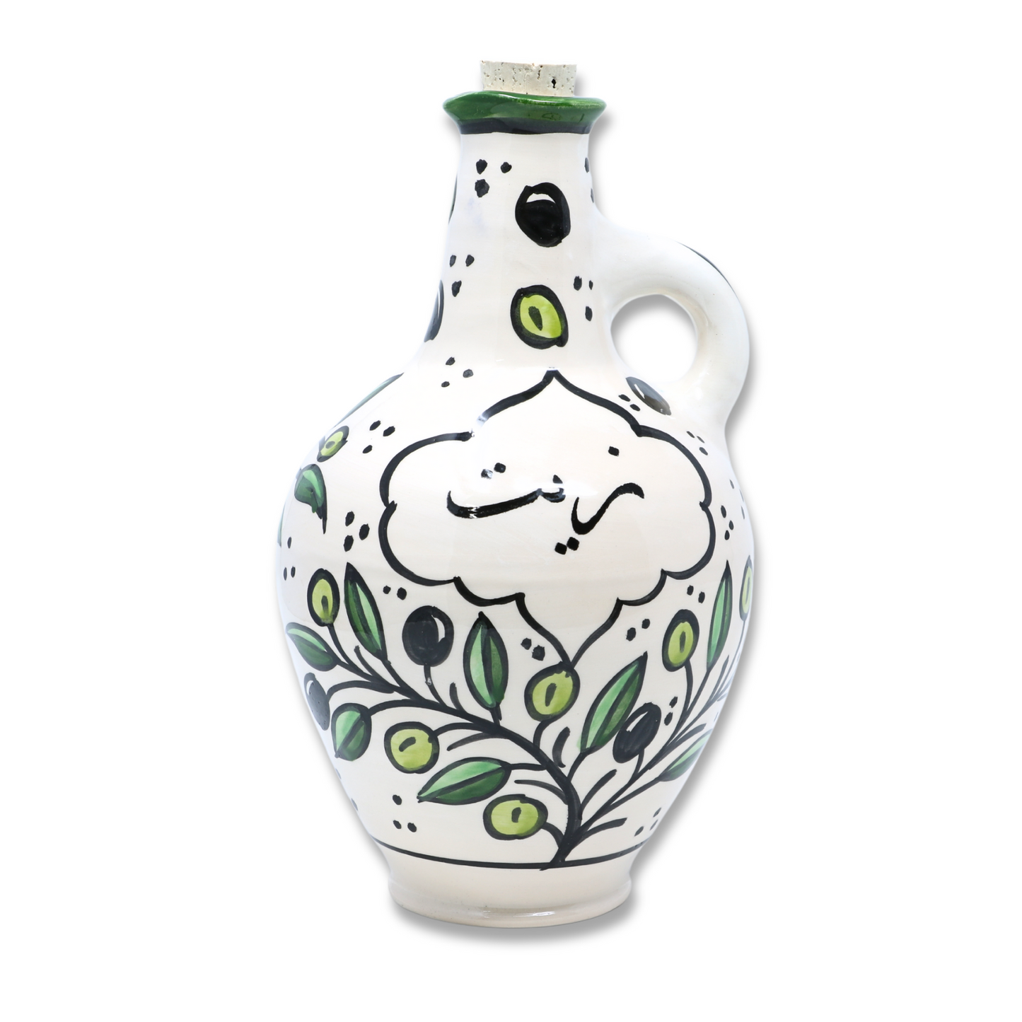 Handmade Ceramic Olive Oil Dispenser/Cruet, 12xH18.5 cm