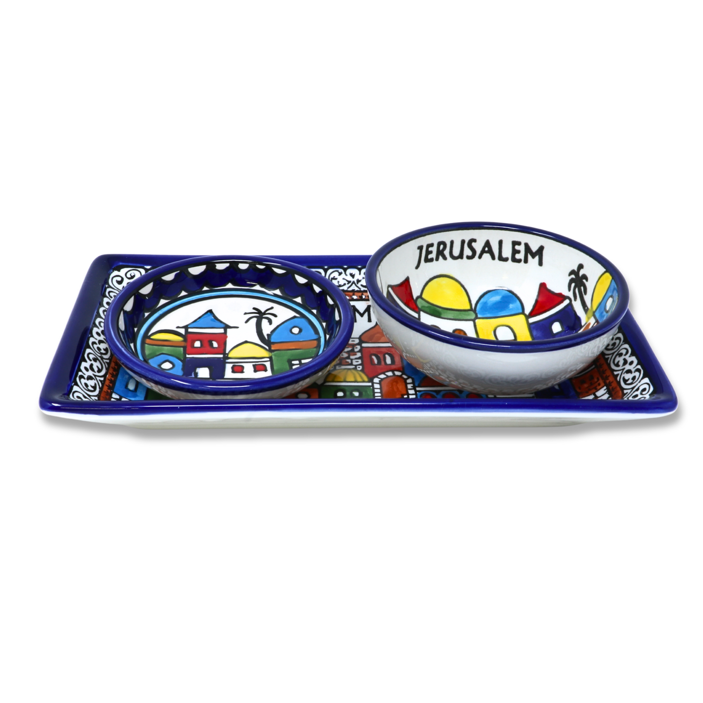 Handmade Ceramic Mini Flat Serving Bowl 9 cm