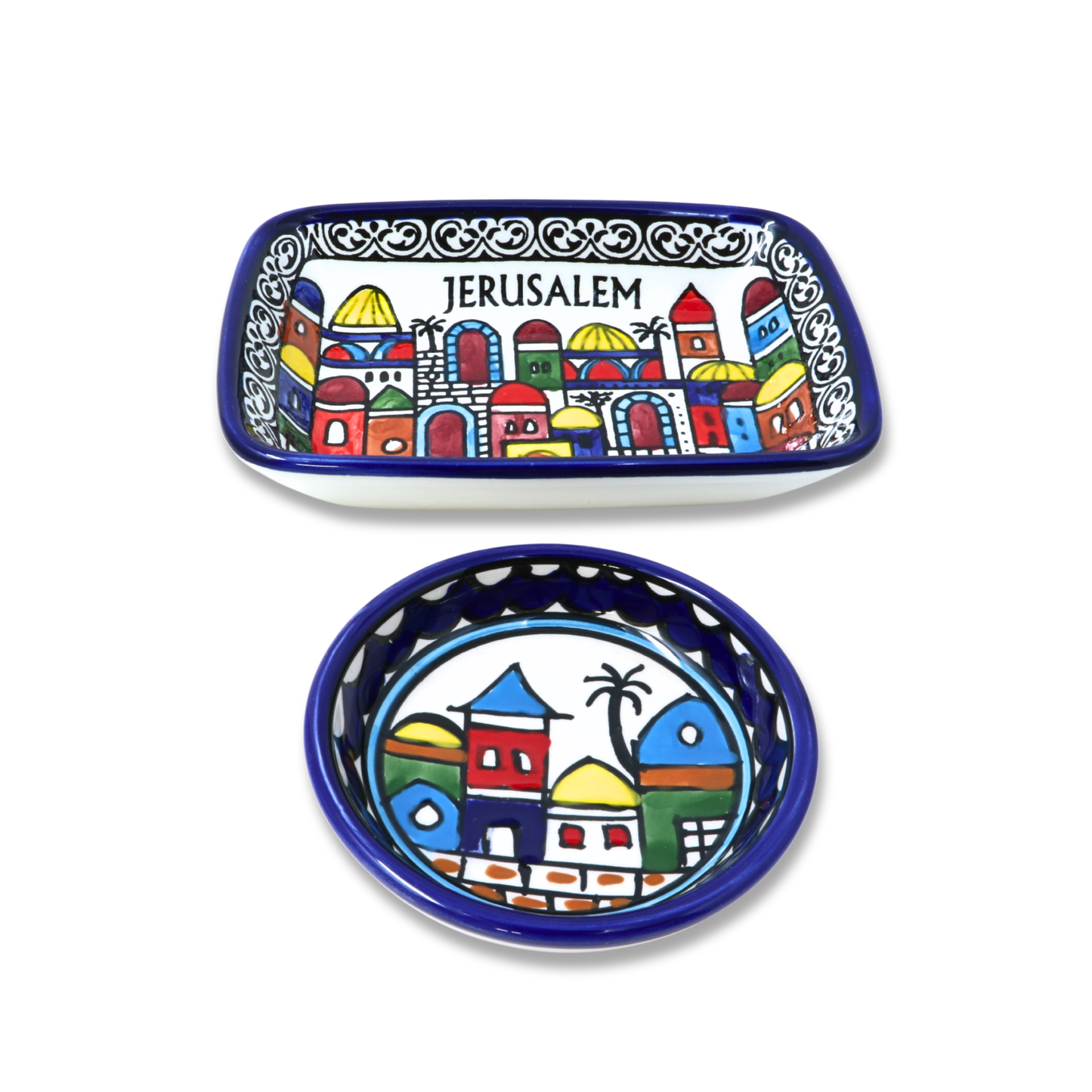 Handmade Ceramic Mini Flat Serving Bowl 9 cm