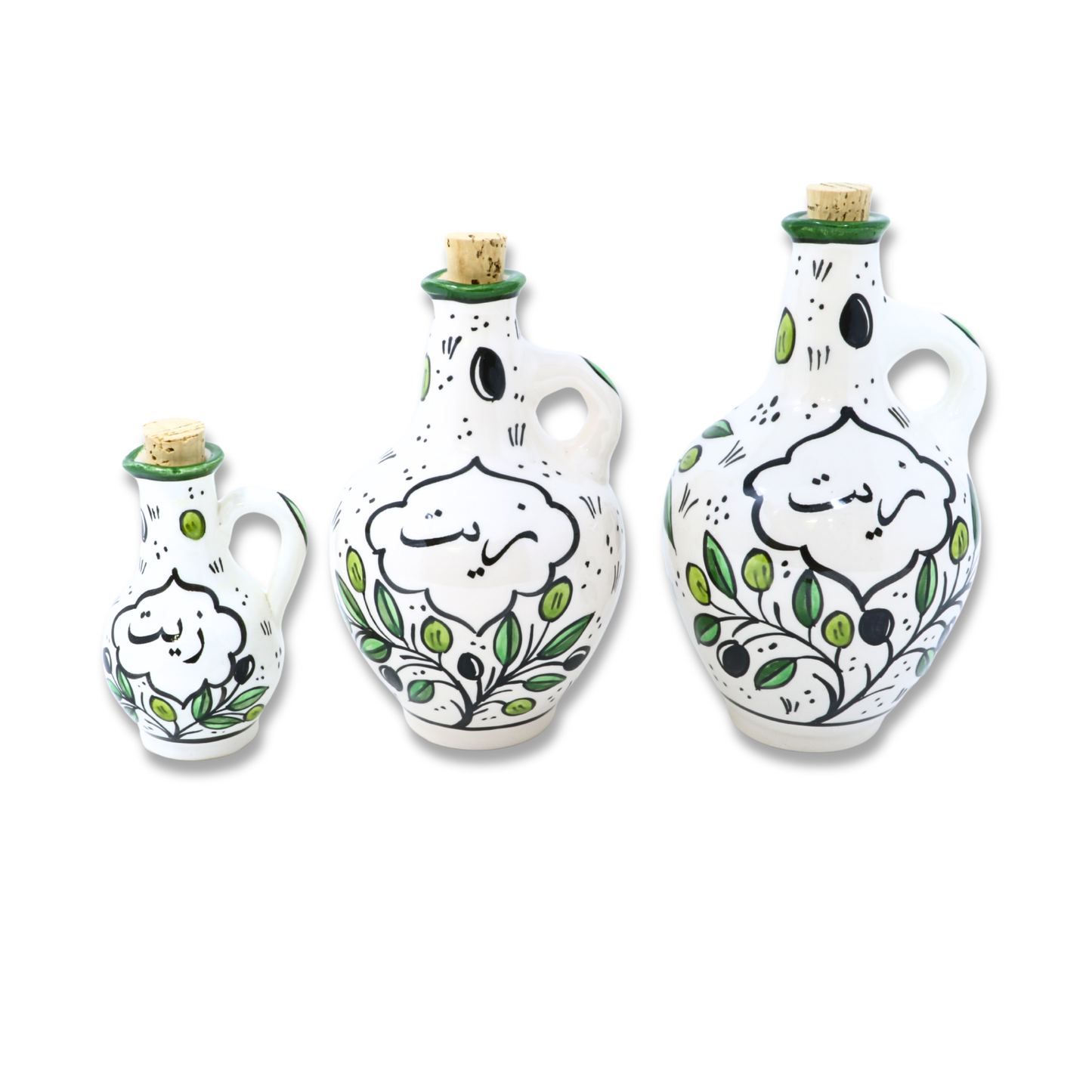 Handmade Ceramic Olive Oil Dispenser/Cruet, 6.5xH12 cm