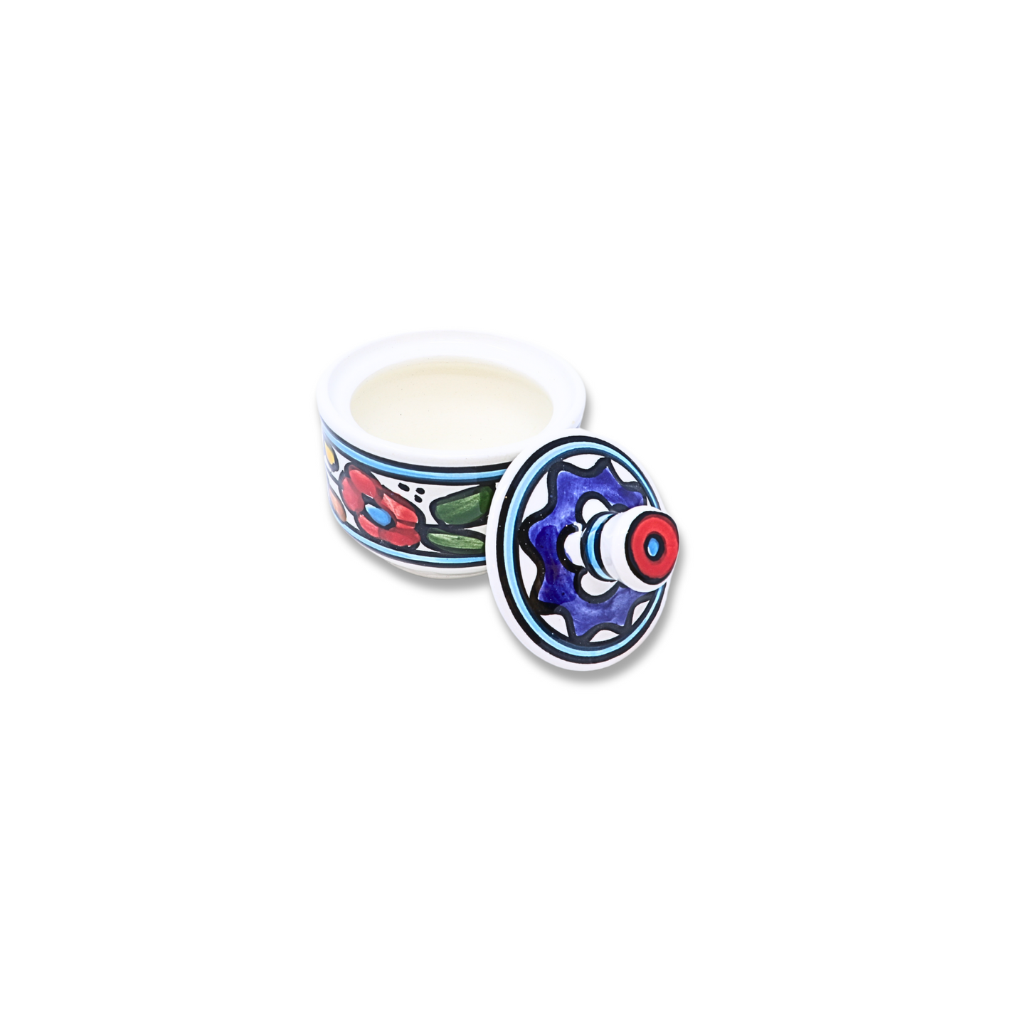Handmade Ceramic Sugar Bowl with Lid 7 cm