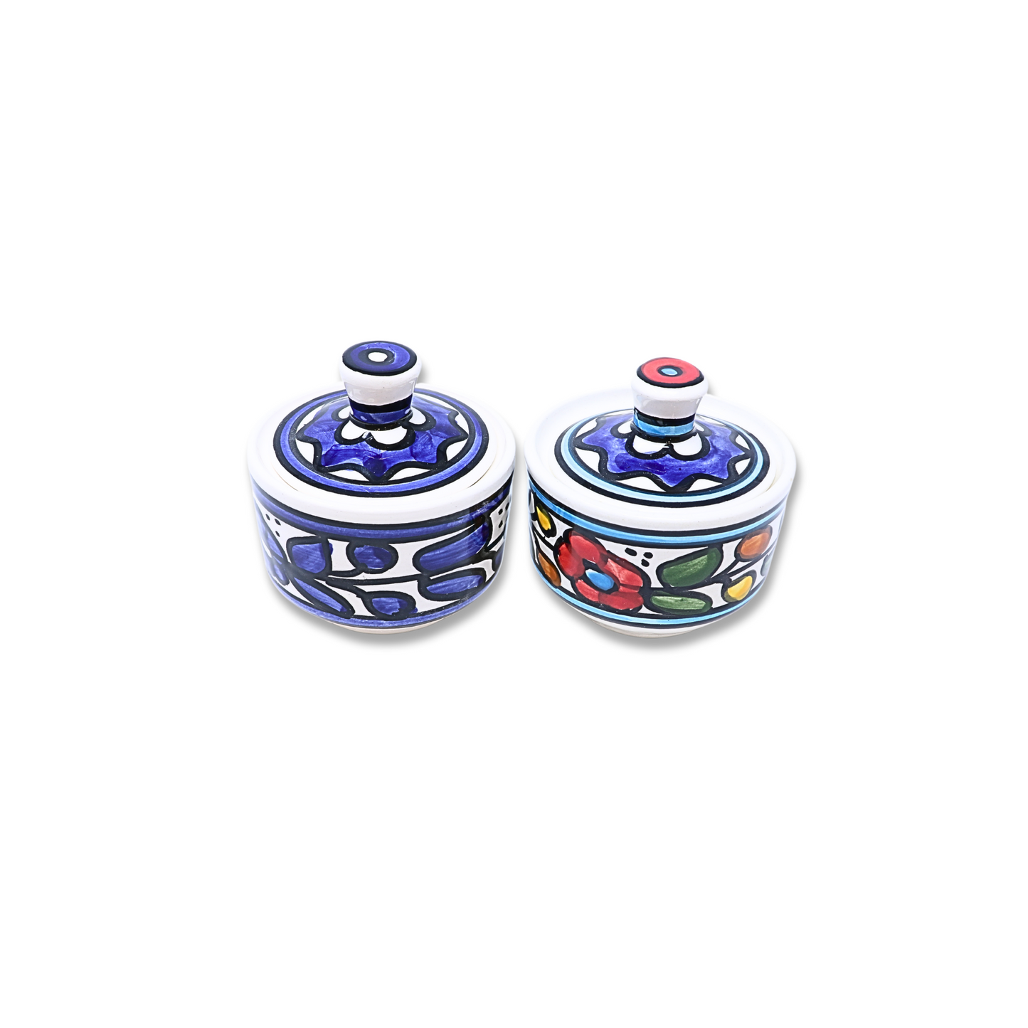 Handmade Ceramic Sugar Bowl with Lid 7 cm