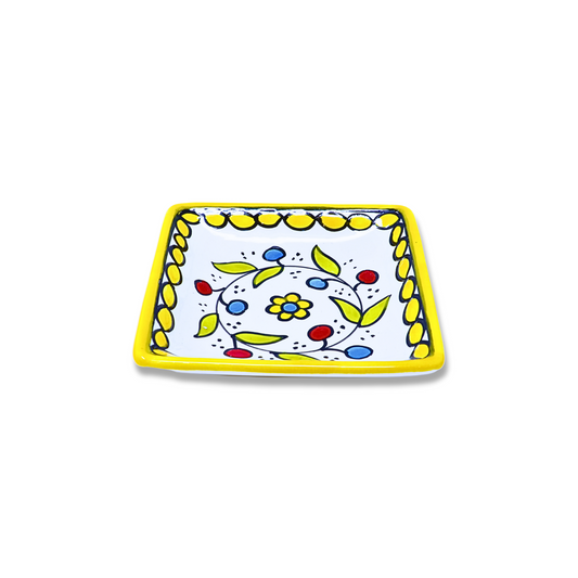 Handmade Ceramic Square plate 10x10 cm