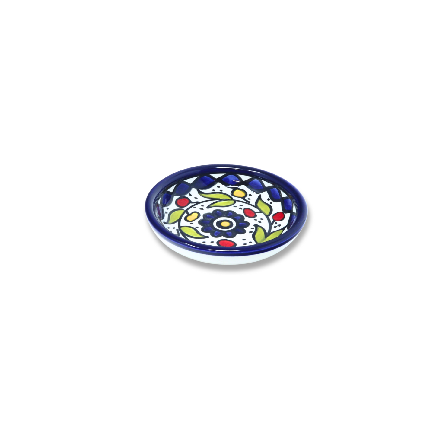Handmade Ceramic Mini Flat Serving Bowl 9 cm