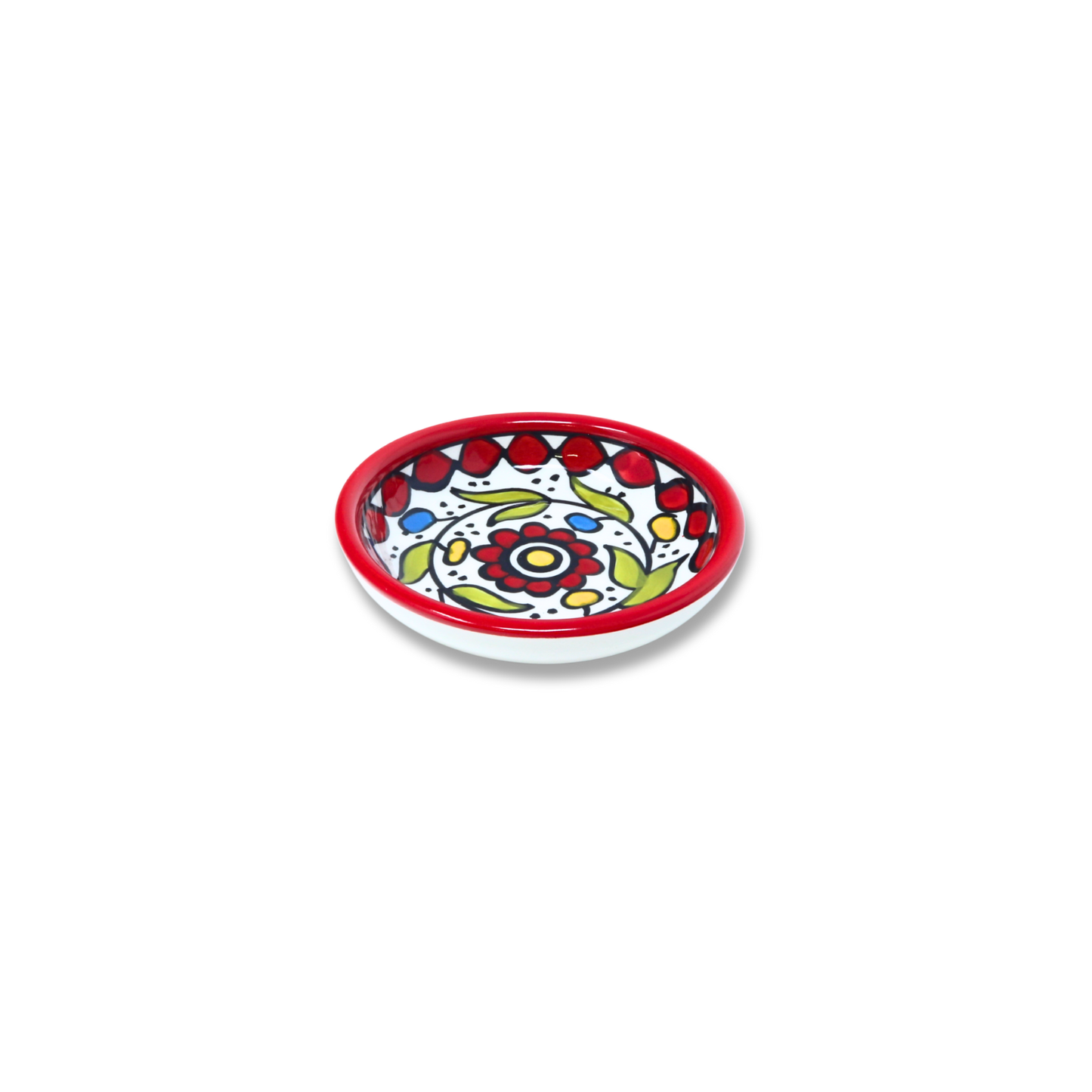 Handmade Ceramic Mini Flat Serving Bowl 9 cm