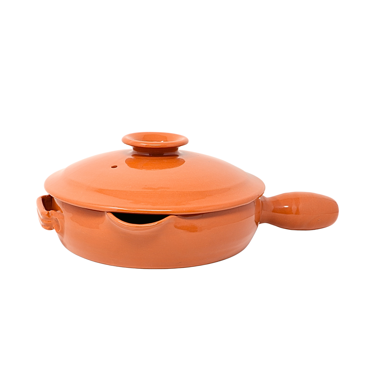 Handmade Ceramic Non-Stick Cooking Pan with Lid 25 cm