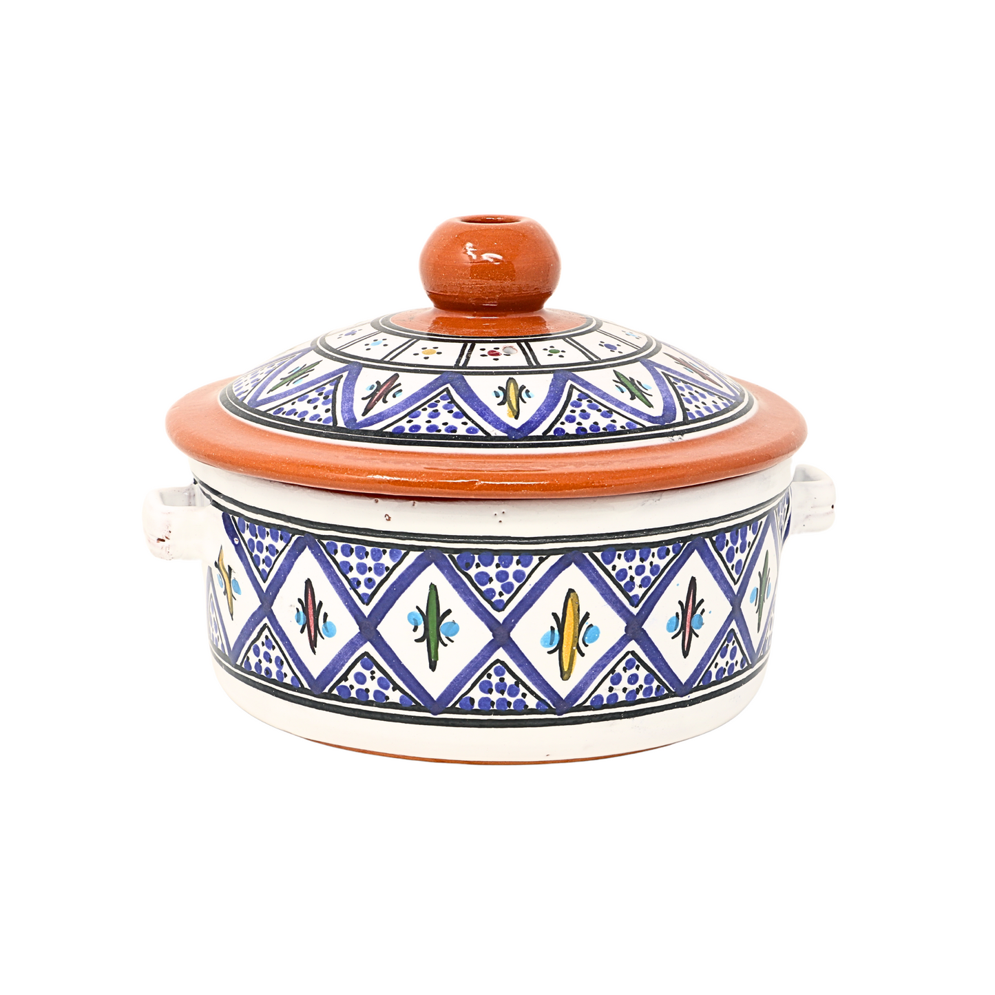 Handmade Ceramic Non-Stick Cooking Pot with Lid 20 cm