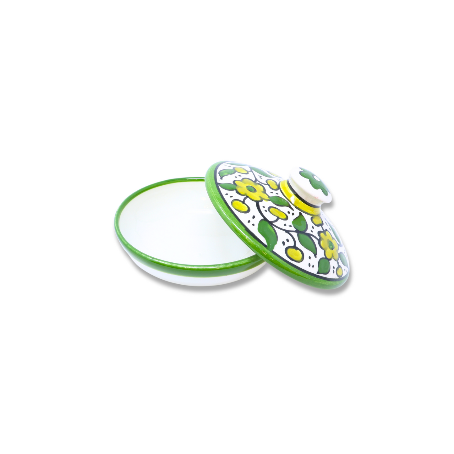 Handmade Ceramic Bowl with Lid 11 cm