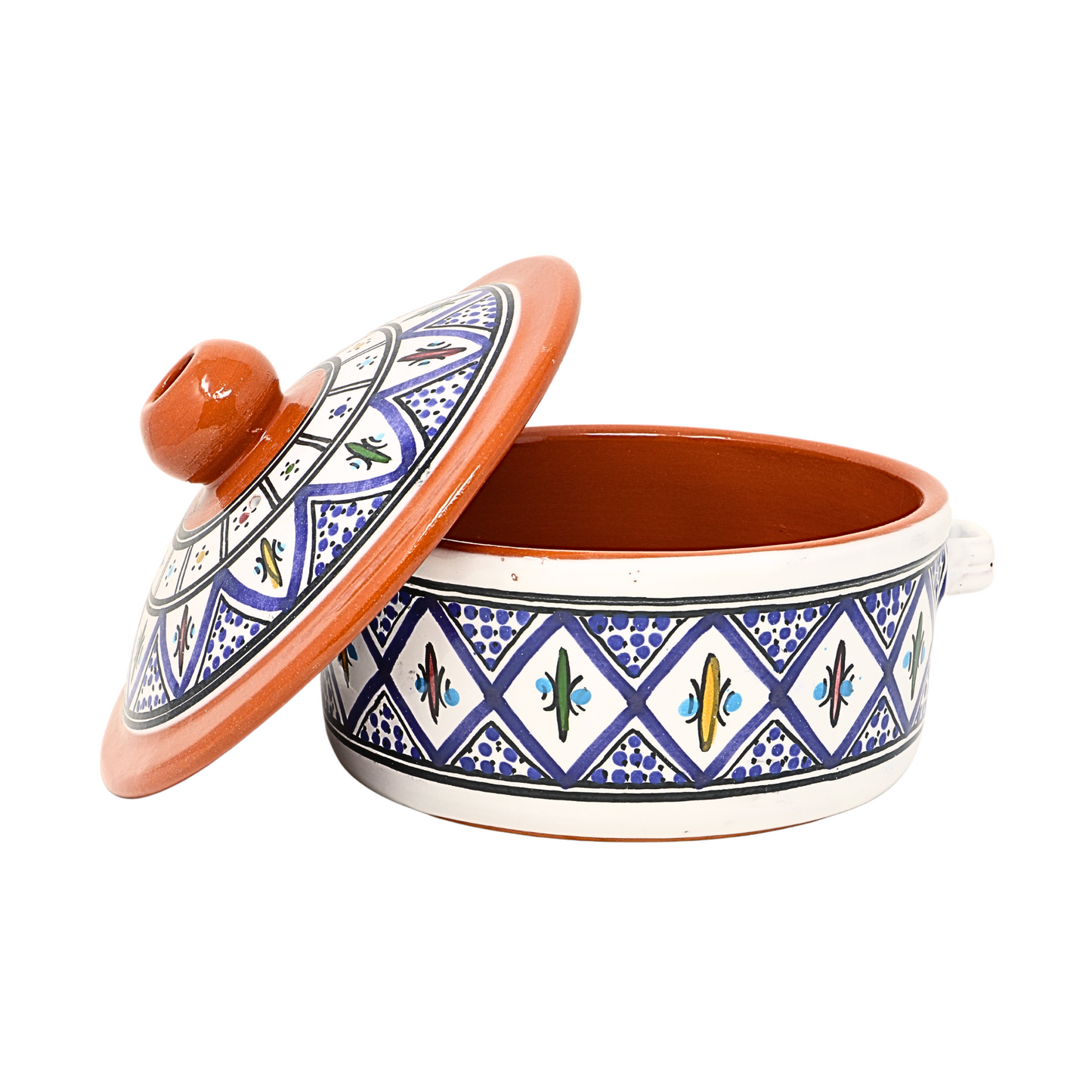 Handmade Ceramic Non-Stick Cooking Pot with Lid 20 cm