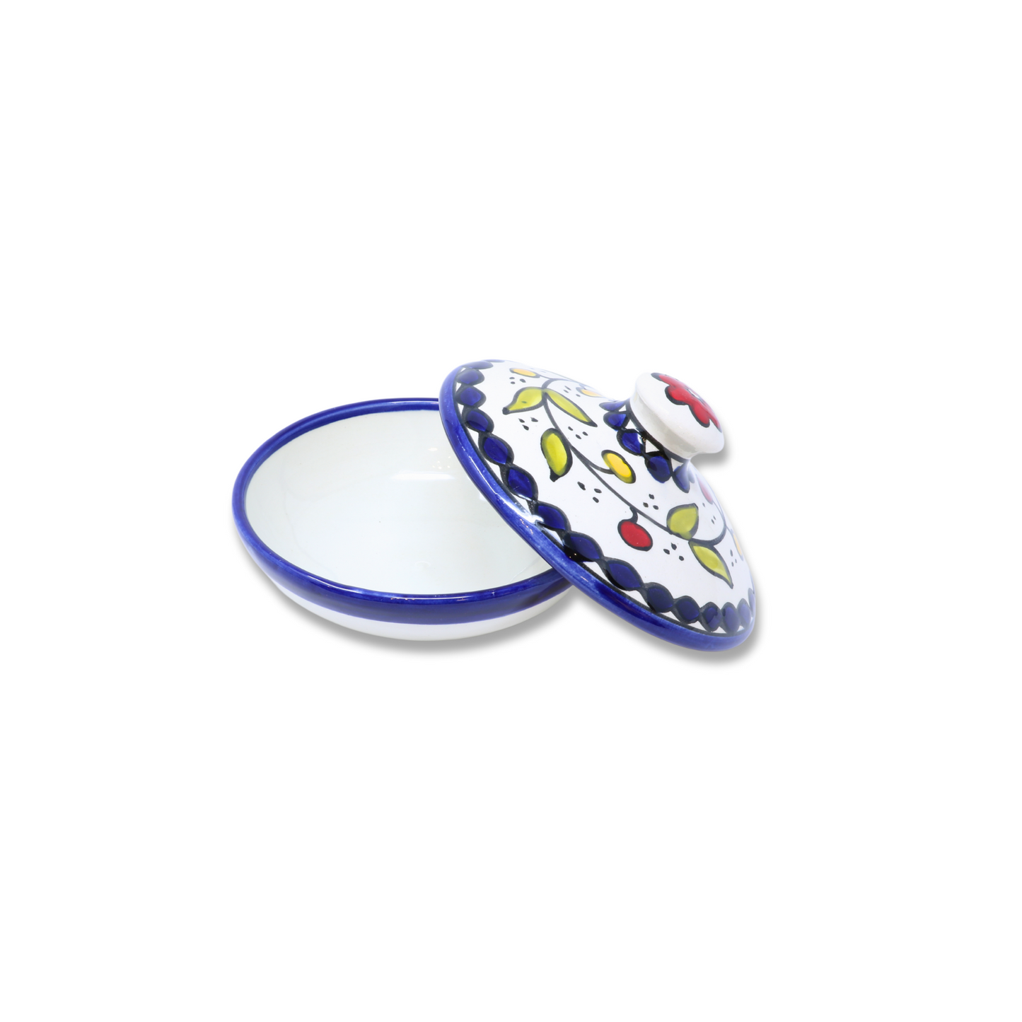 Handmade Ceramic Bowl with Lid 11 cm