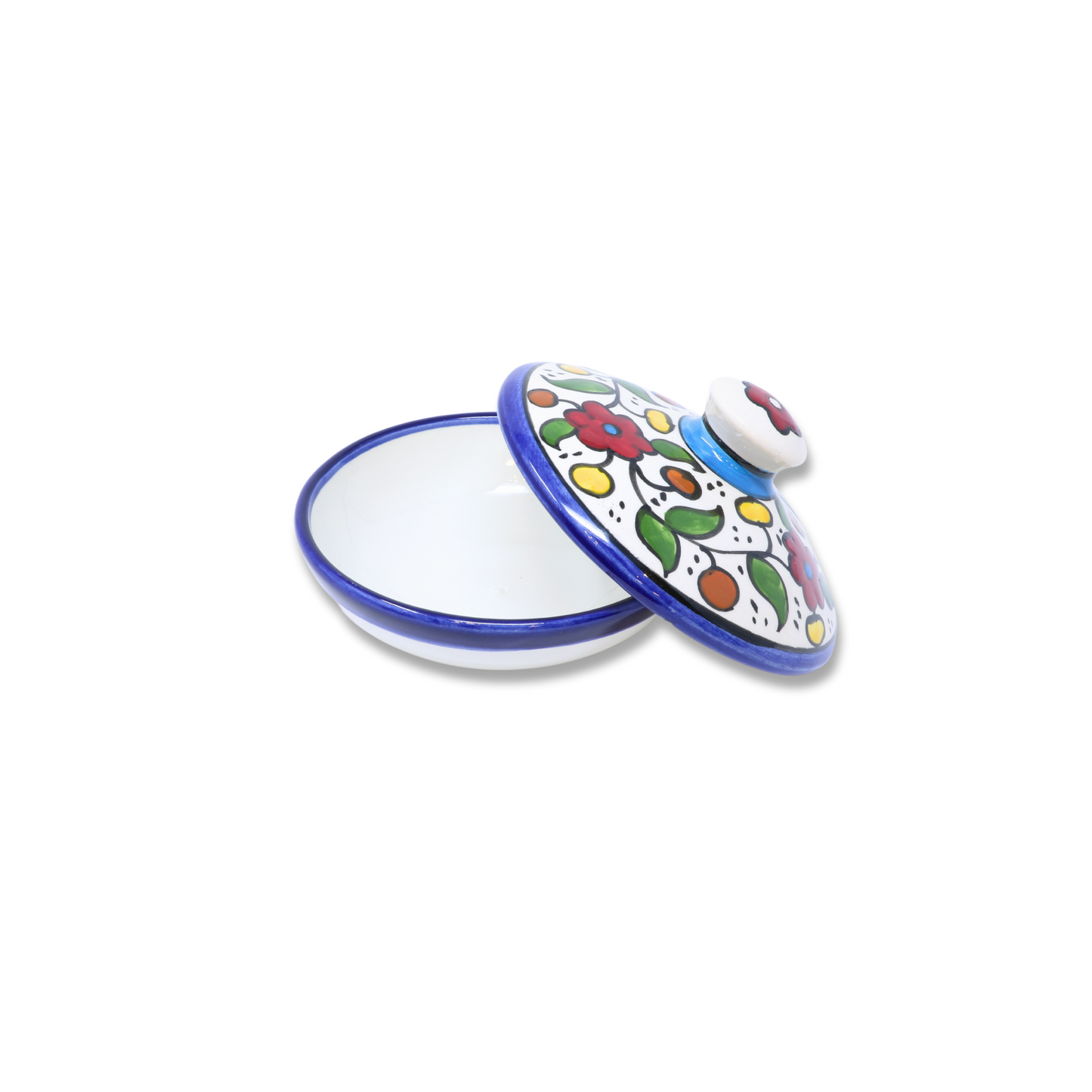 Handmade Ceramic Bowl with Lid 11 cm