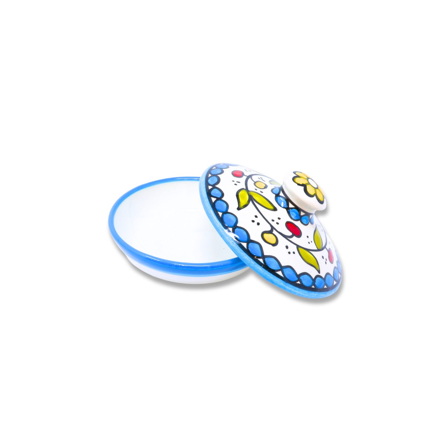 Handmade Ceramic Bowl with Lid 11 cm