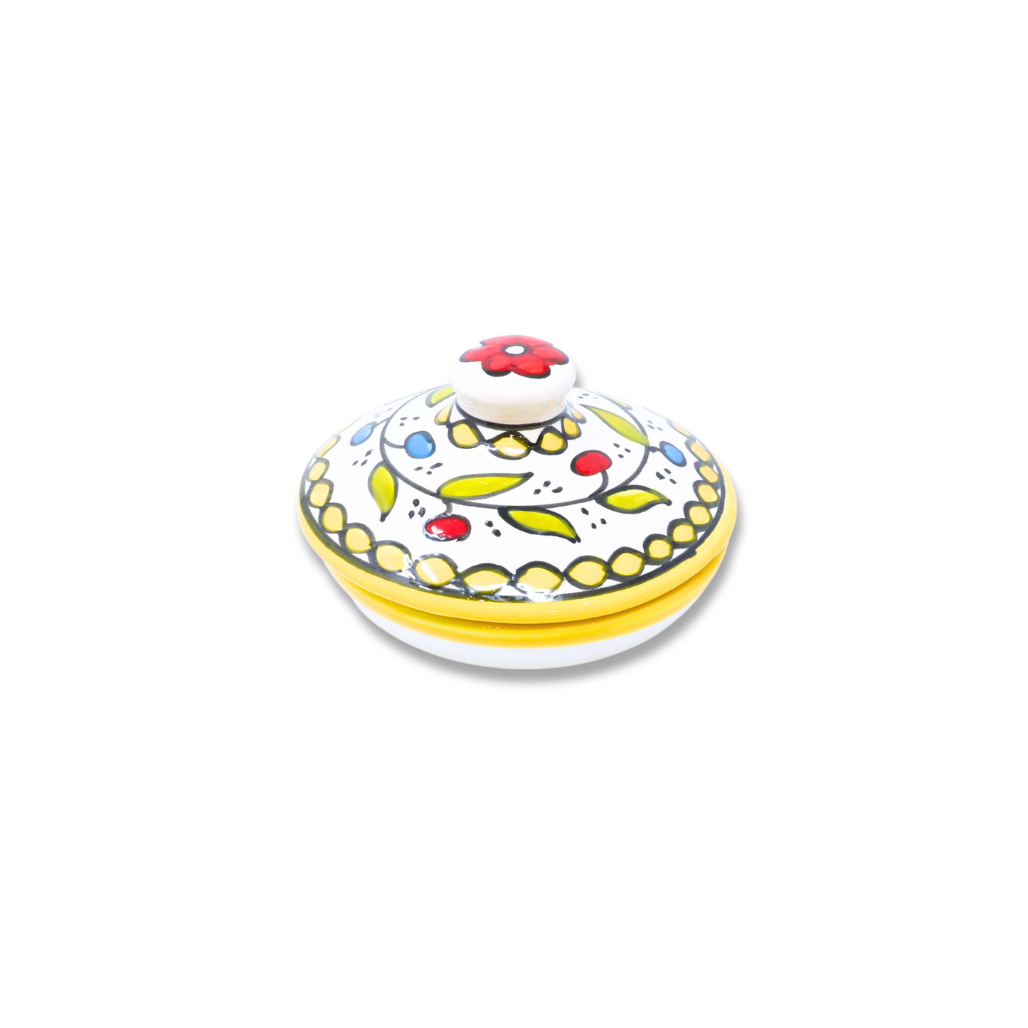 Handmade Ceramic Bowl with Lid 11 cm