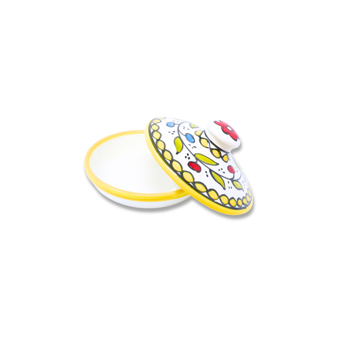 Handmade Ceramic Bowl with Lid 11 cm