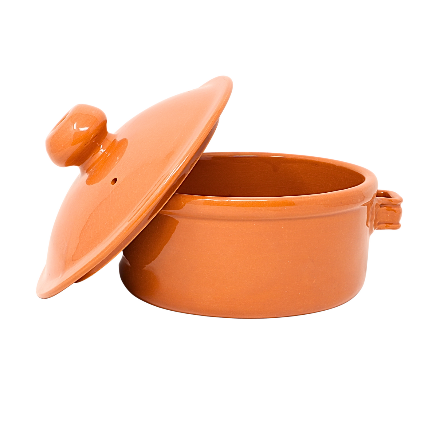 Handmade Ceramic Non-Stick Cooking Pot with Lid 20 cm