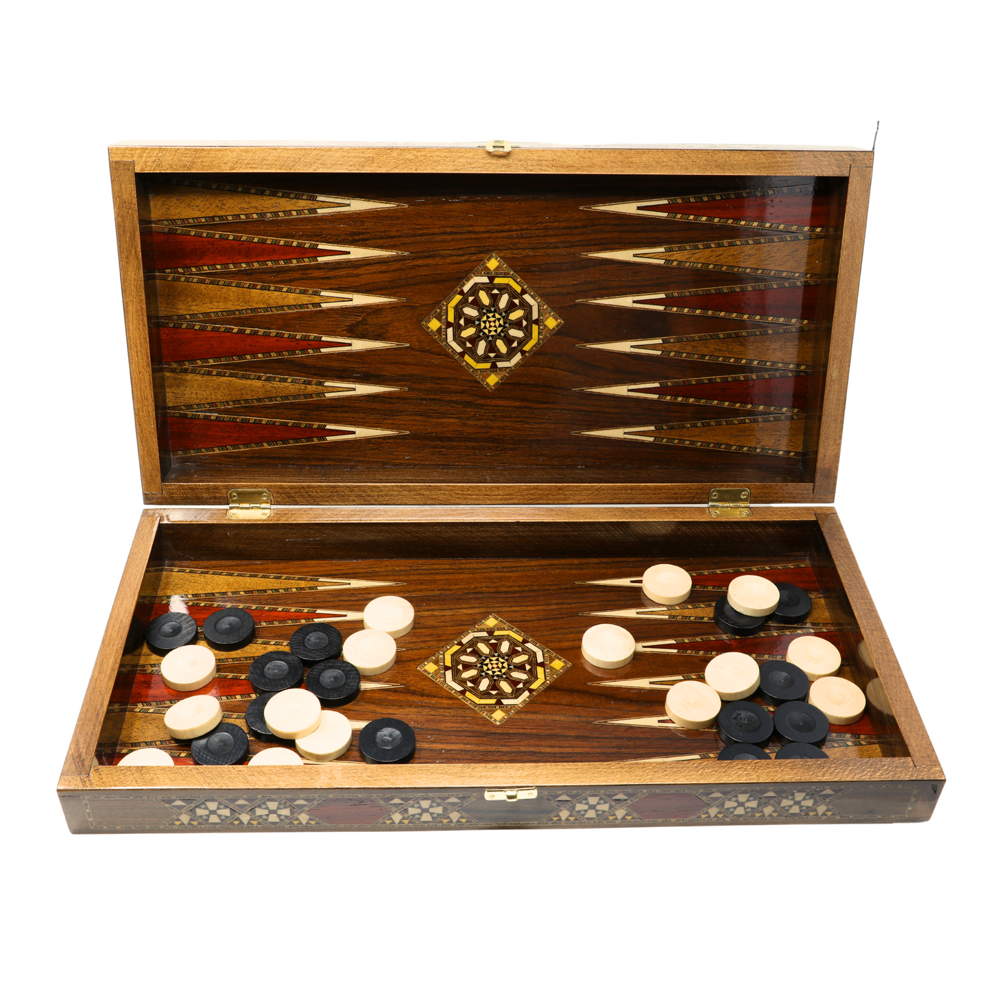 Handmade Wooden Mosaic Backgammon Set - X Large 50 cm