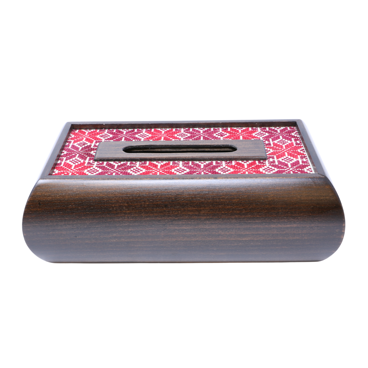 Artisanal Beauty: Hand-Embroidered Wooden Tissue Box (27x15x10 cm)