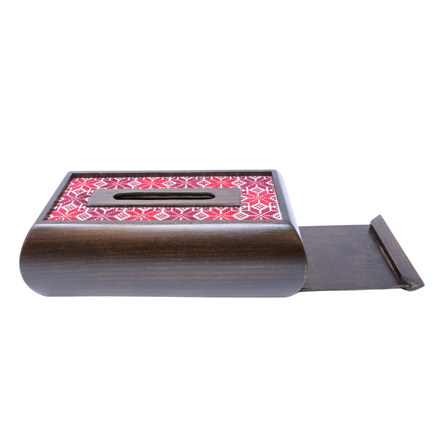 Artisanal Beauty: Hand-Embroidered Wooden Tissue Box (27x15x10 cm)