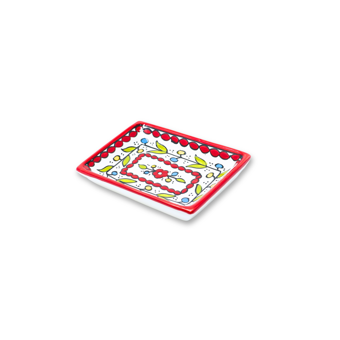 Handmade Ceramic Serving Plate, Rectangle, 14.5x10.5 cm