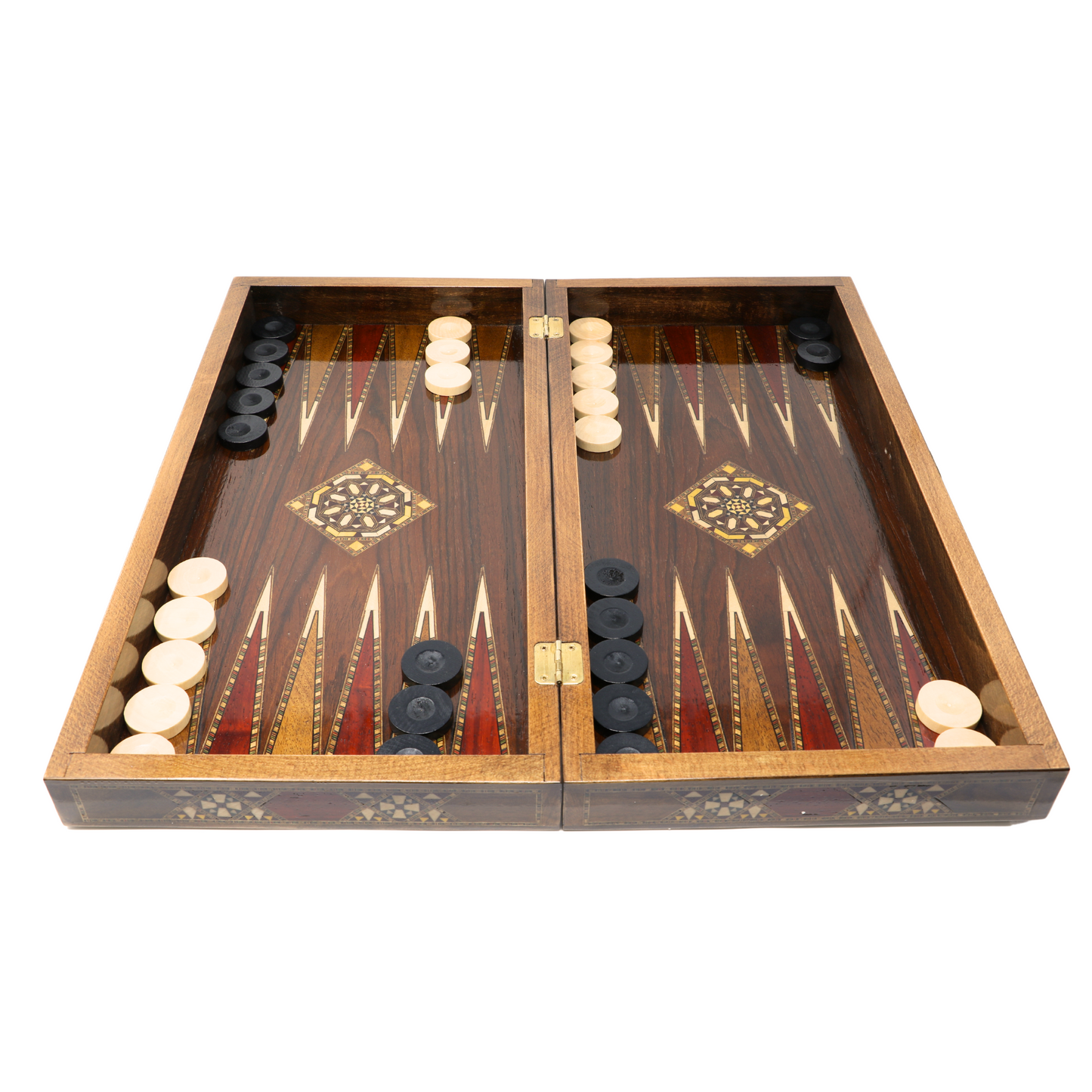 Handmade Wooden Mosaic Backgammon Set - X Large 50 cm