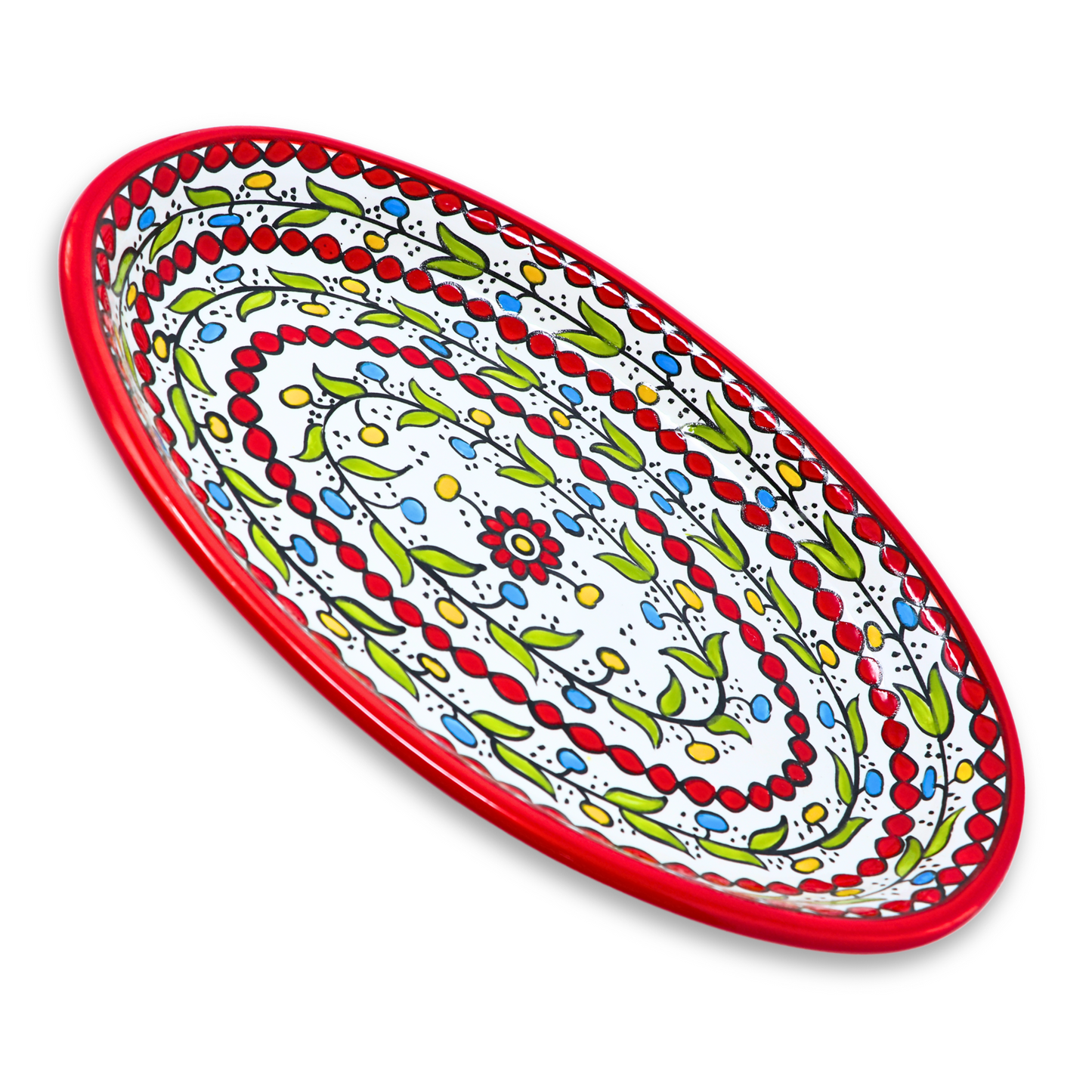 Handmade Ceramic Large Serving Platter, Oval, 40x27 cm