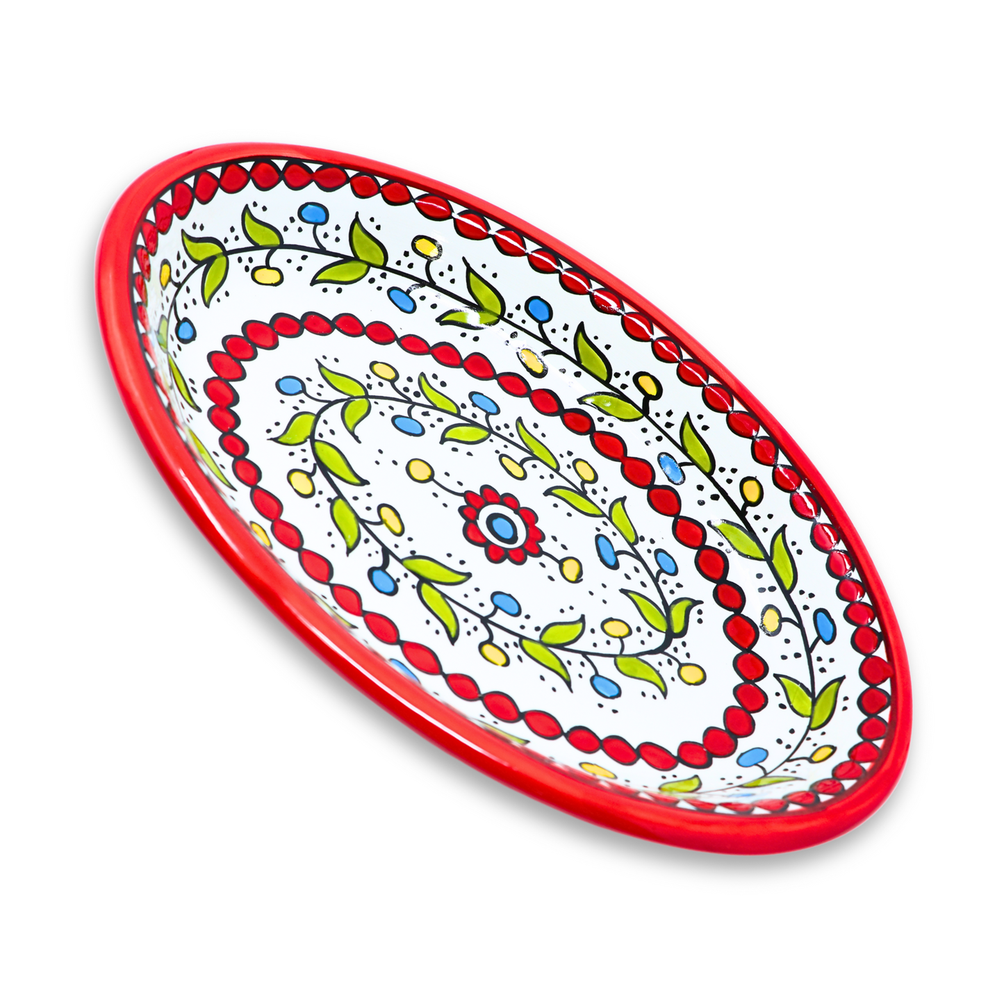 Handmade Ceramic Serving Platter, Oval, 31x22 cm