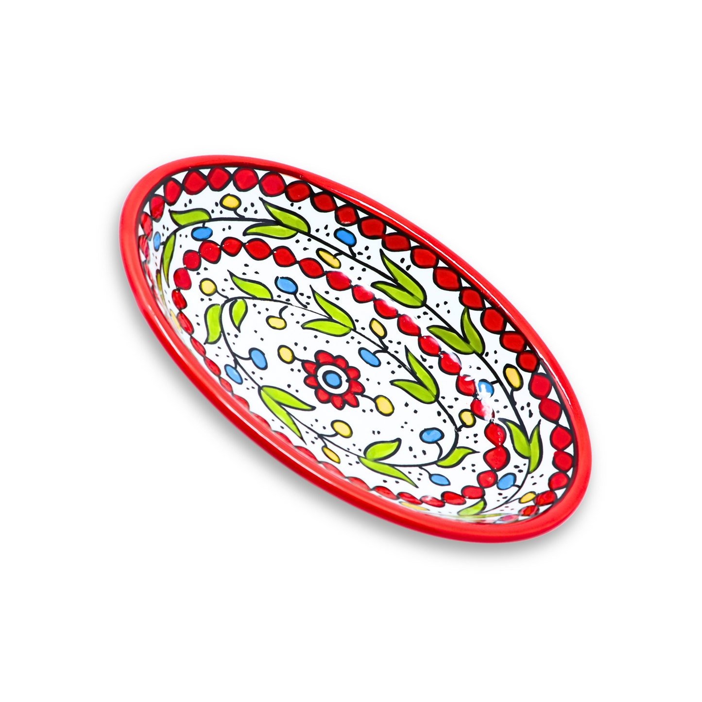 Handmade Ceramic Serving Platter, Oval, 23x16 cm