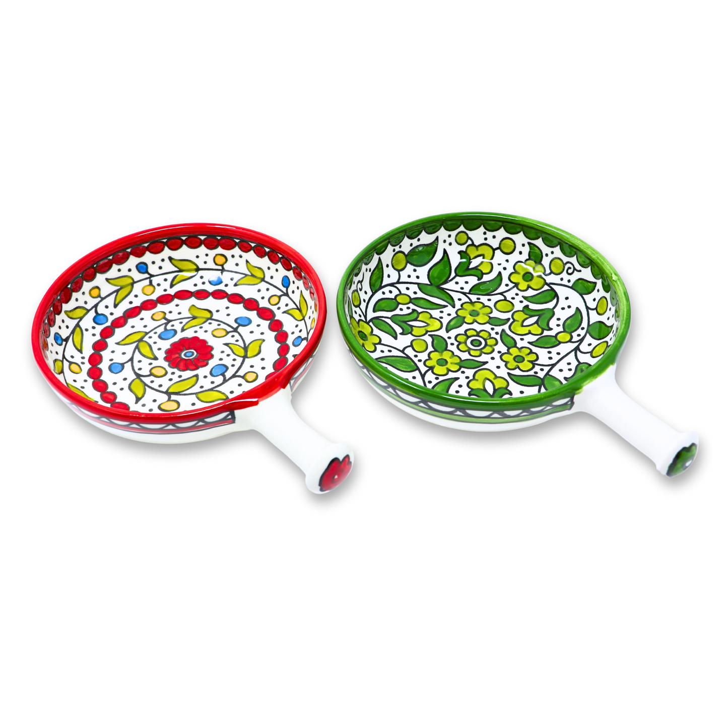 Handmade Ceramic Pan-Shaped Serving Plate 15 cm