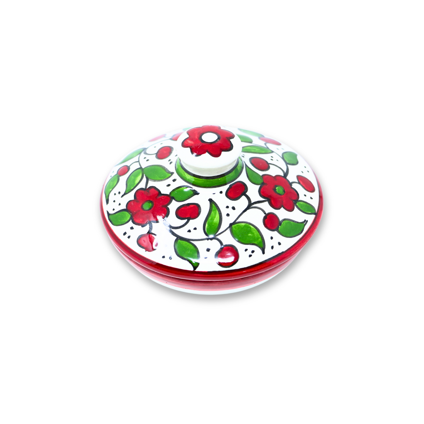 Handmade Ceramic Bowl with Lid 11 cm