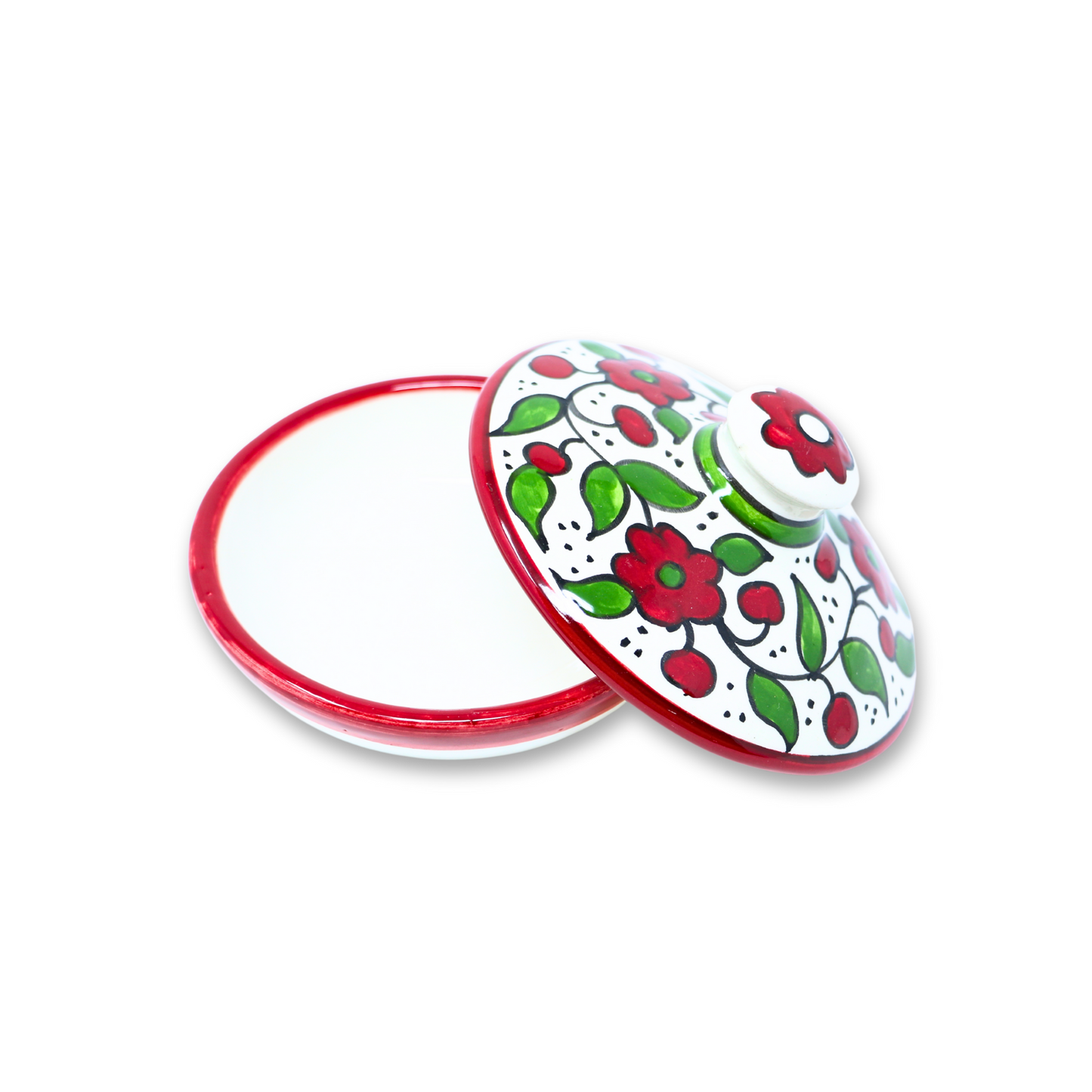Handmade Ceramic Bowl with Lid 11 cm