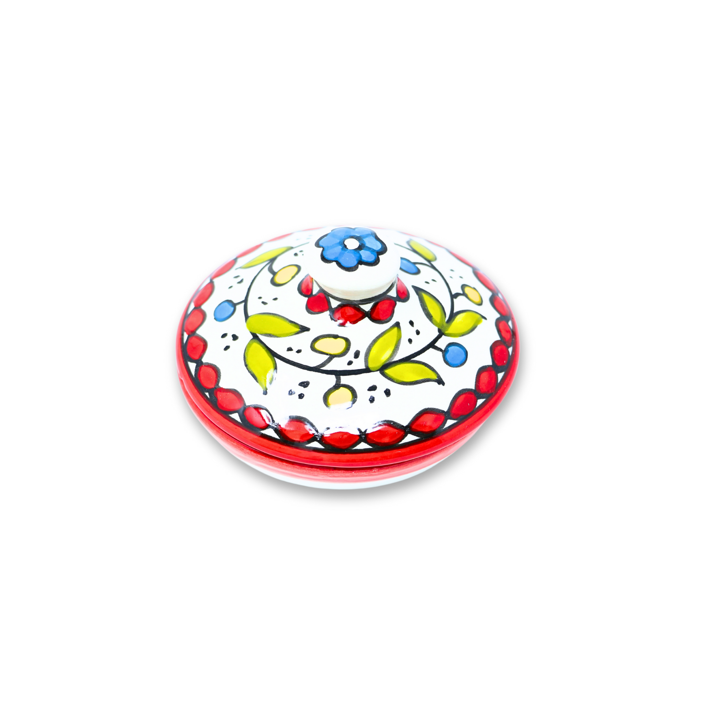 Handmade Ceramic Bowl with Lid 11 cm