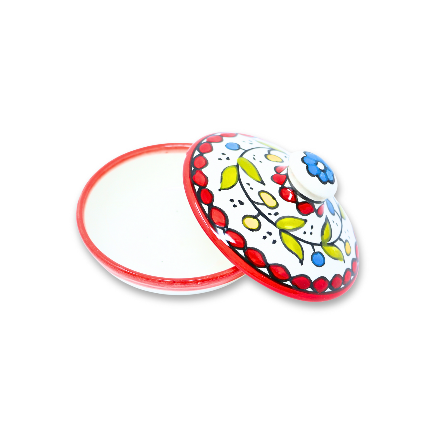 Handmade Ceramic Bowl with Lid 11 cm