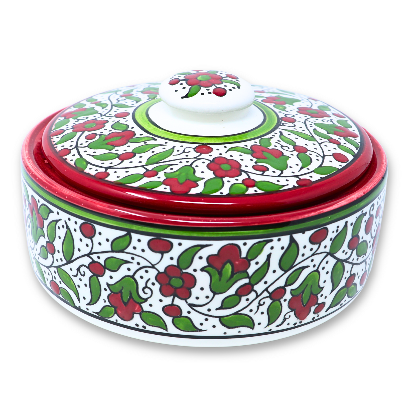 Handmade Ceramic Pot/Container with Lid 22 cm