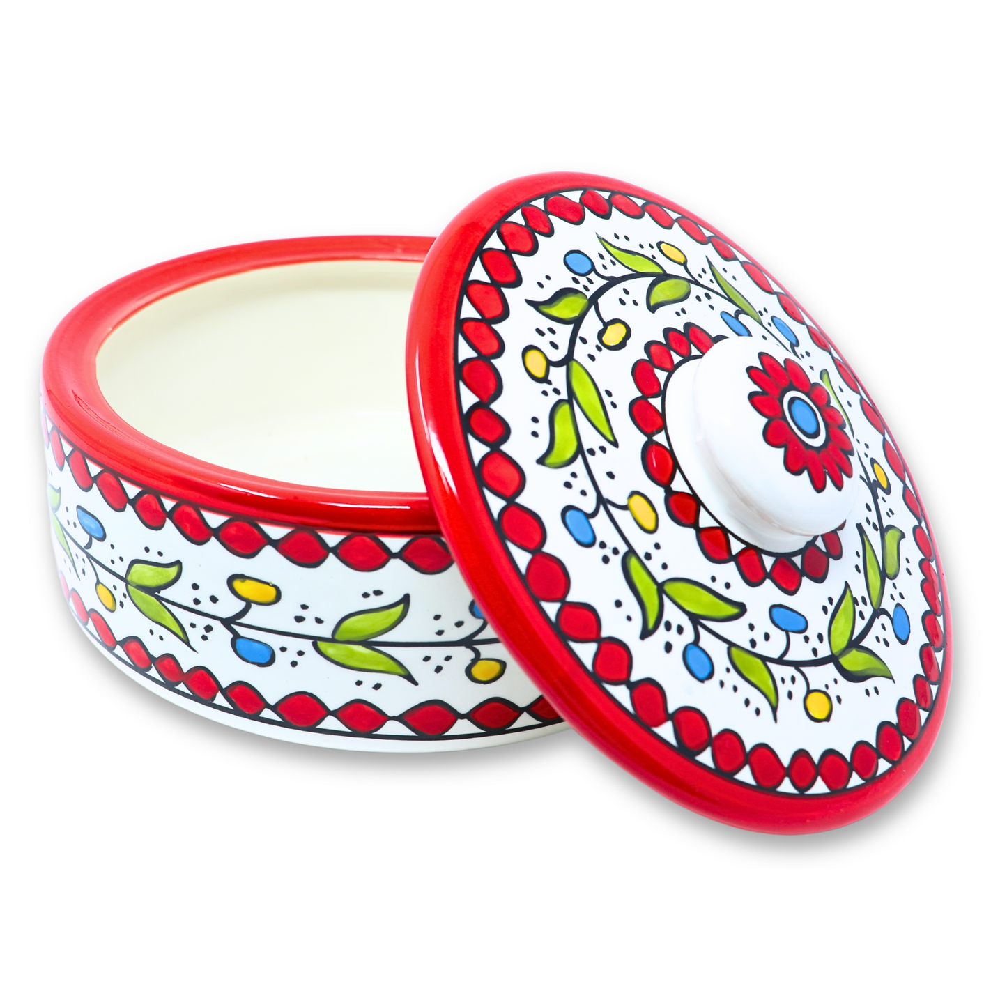 Handmade Ceramic Pot/Container with Lid 22 cm