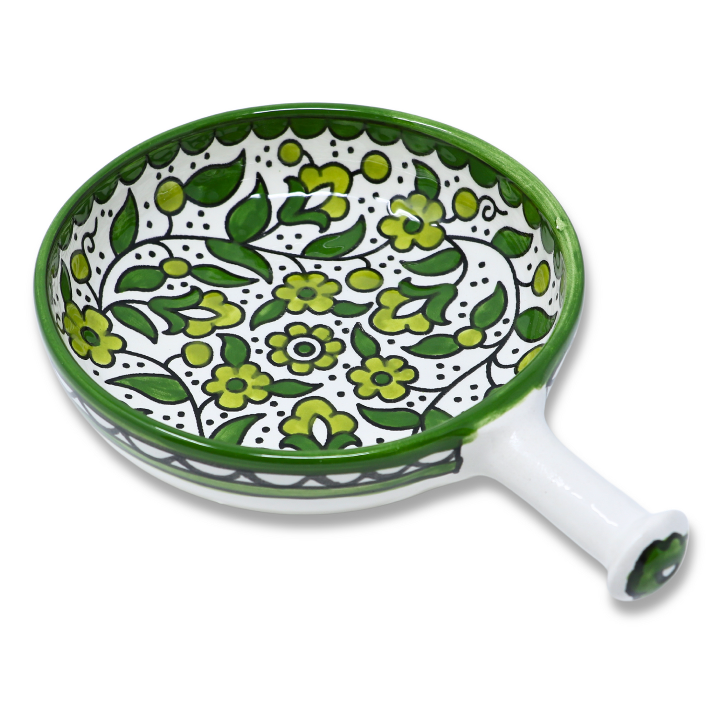 Handmade Ceramic Pan-Shaped Serving Plate 15 cm