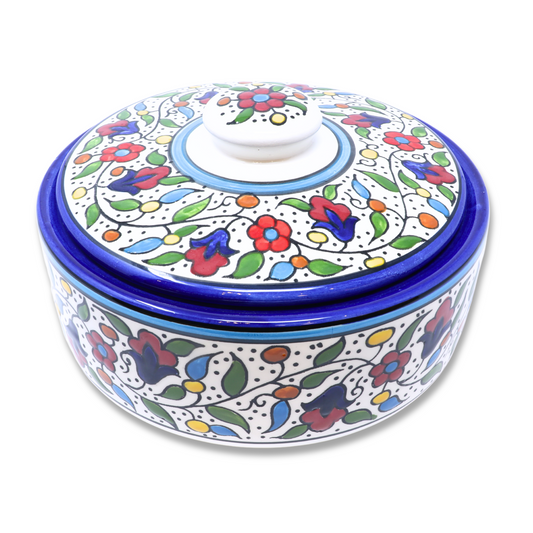 Handmade Ceramic Pot/Container with Lid 22 cm