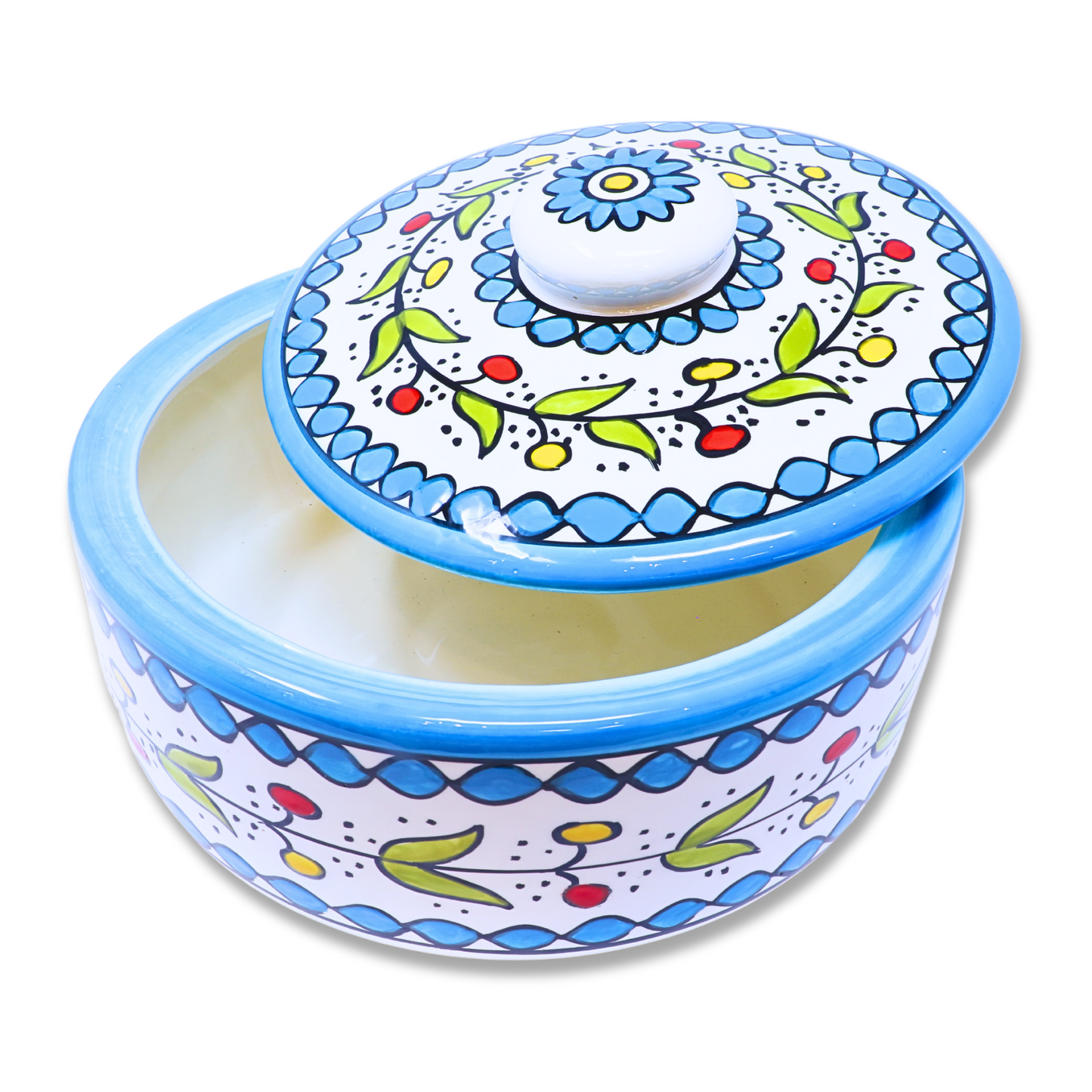 Handmade Ceramic Pot/Container with Lid 22 cm