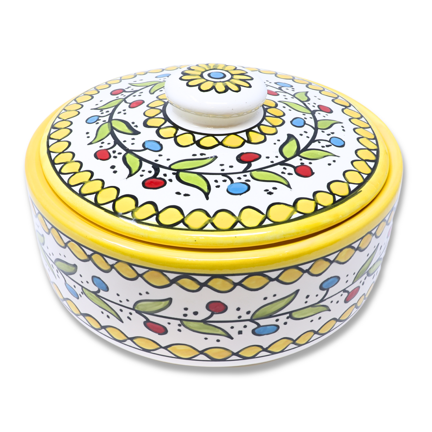 Handmade Ceramic Pot/Container with Lid 22 cm