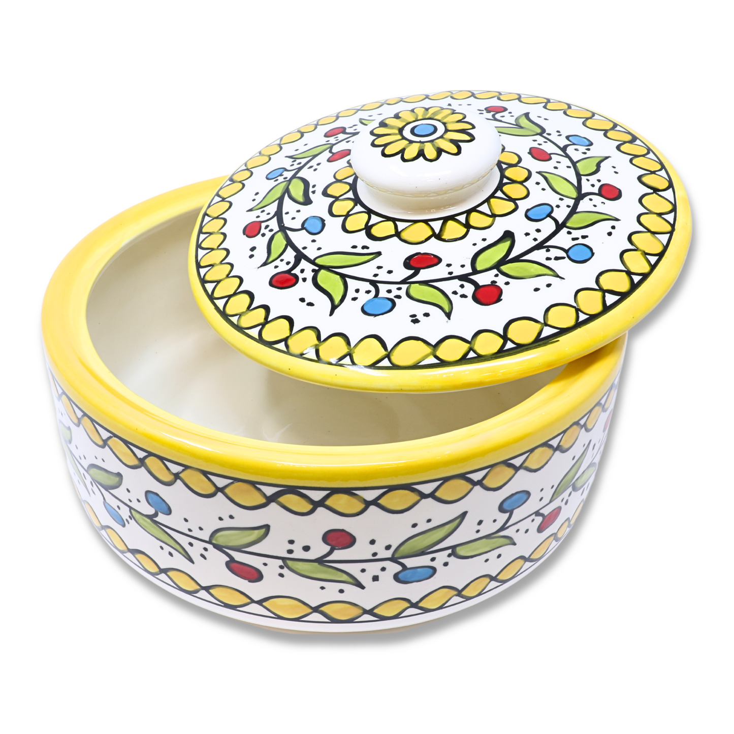 Handmade Ceramic Pot/Container with Lid 22 cm