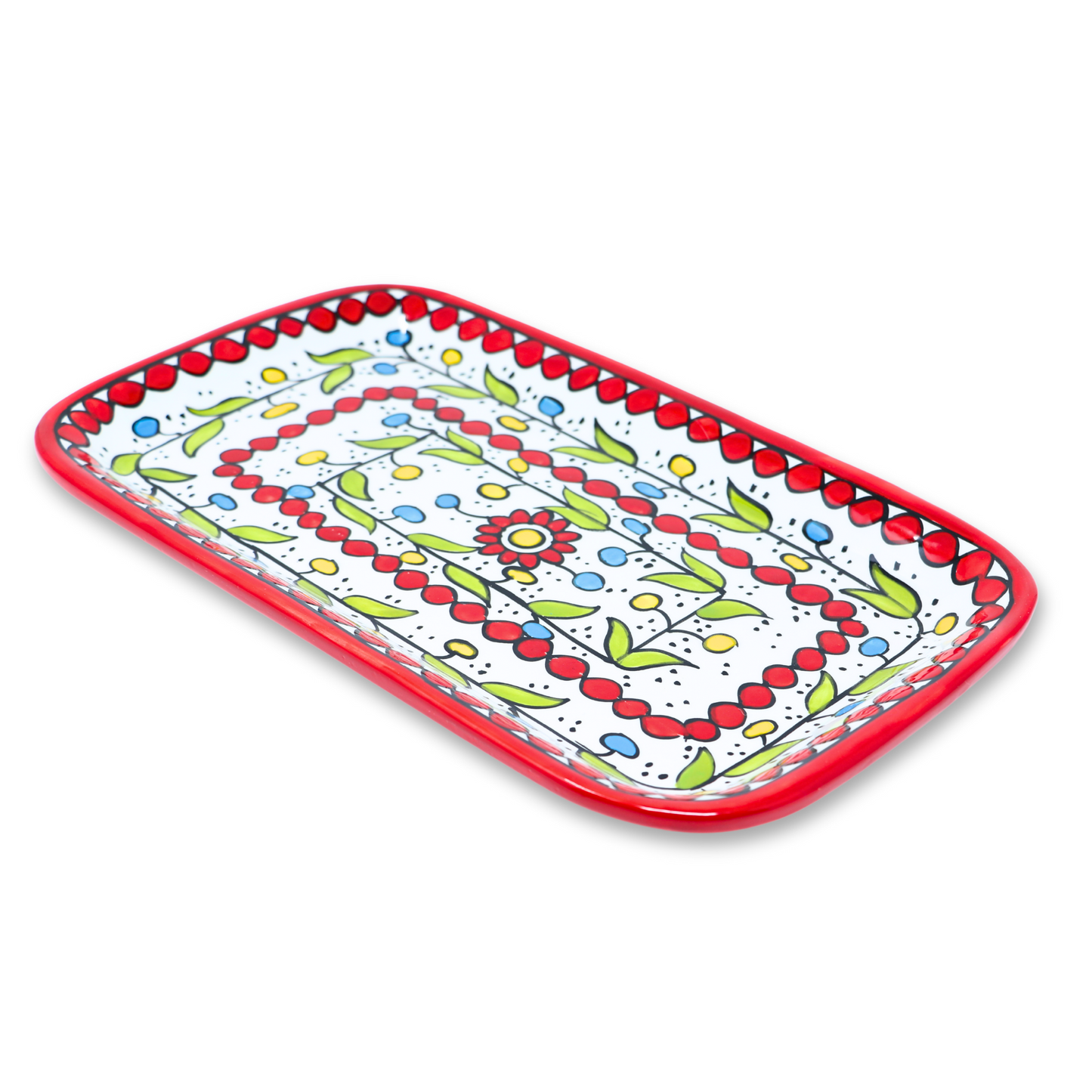 Handmade Ceramic Serving Platter, Rectangle, 33x19 cm