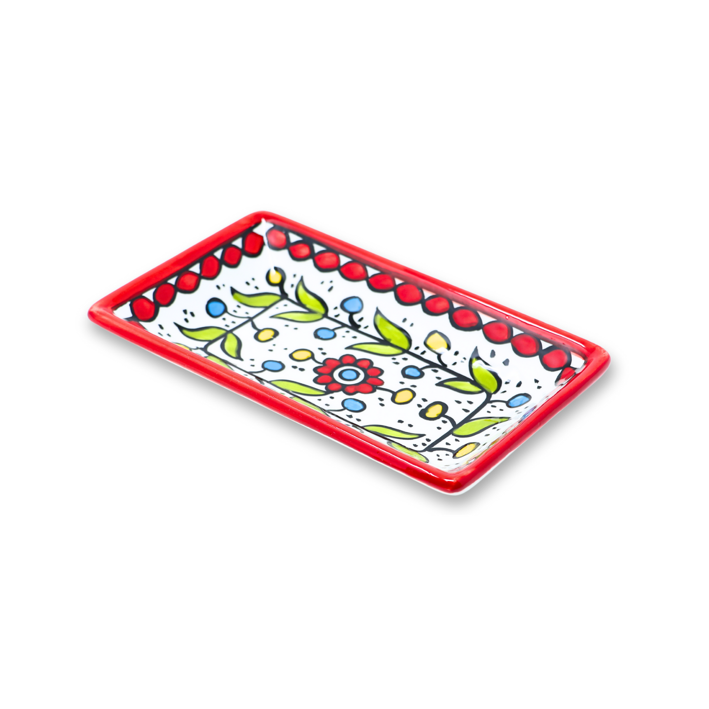 Handmade Ceramic Serving Plate, Rectangle, 17x10 cm