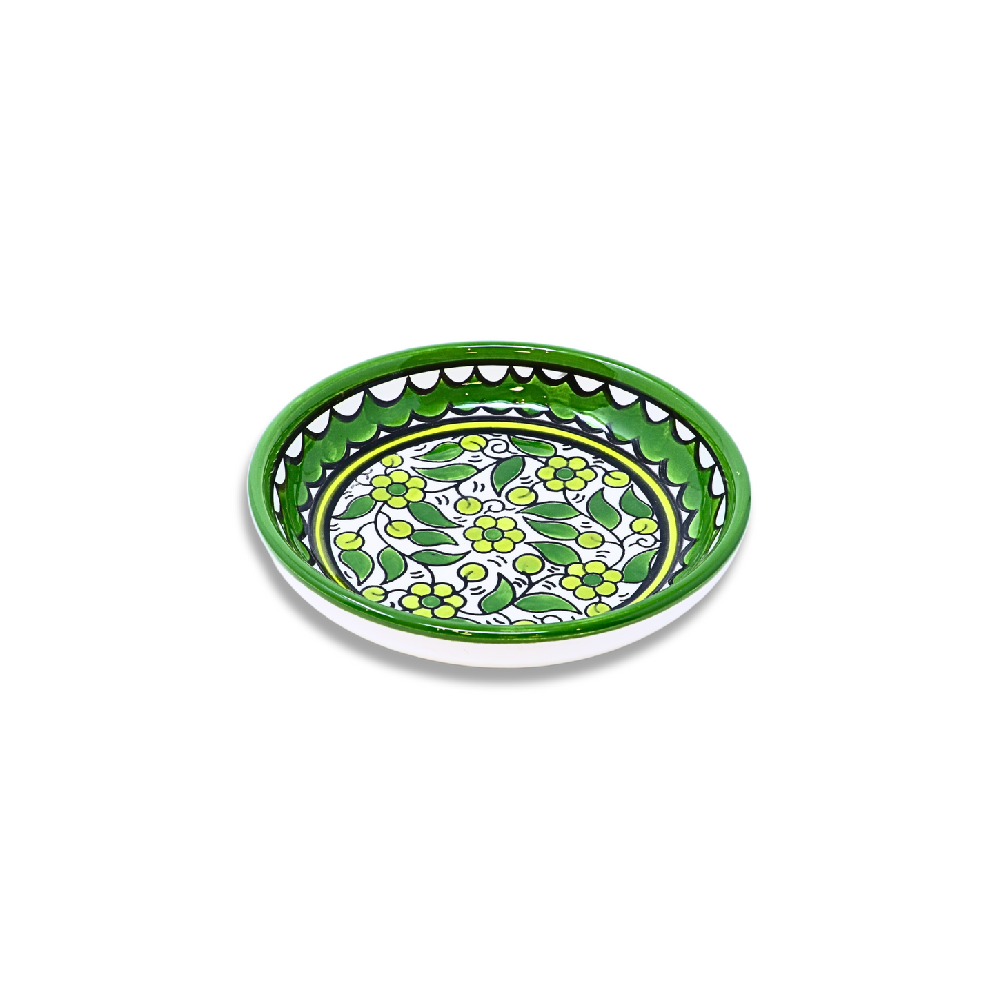 Handmade Ceramic Flat Mini Serving Bowl 13 cm