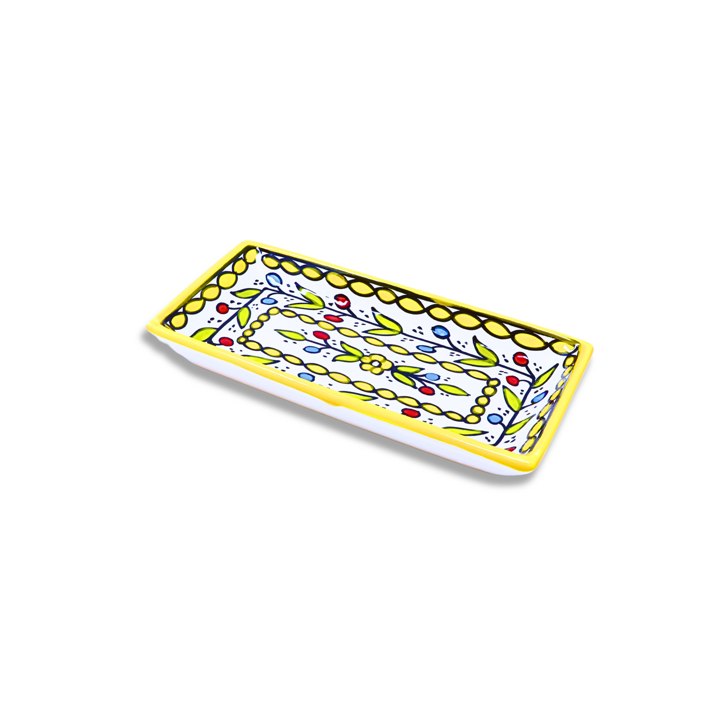 Handmade Ceramic Serving Plate, Rectangle, 21x11 cm
