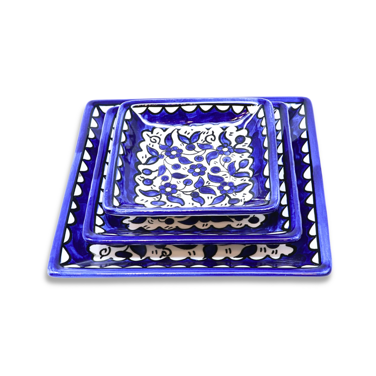 Handmade Ceramic Serving Plate, Square, 16 cm