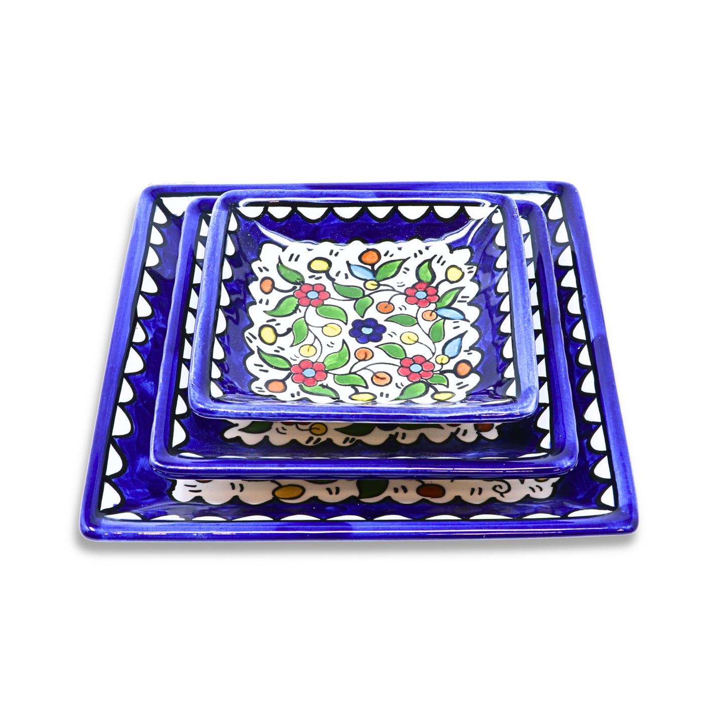 Handmade Ceramic Serving Plate, Square, 16 cm