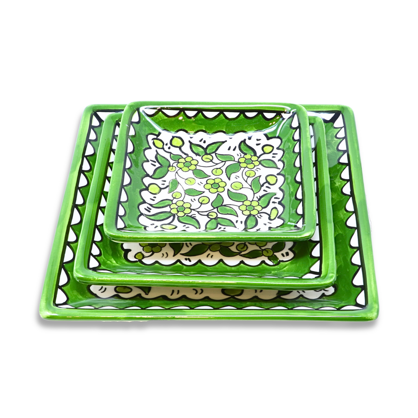 Handmade Ceramic Serving Plate, Square, 16 cm