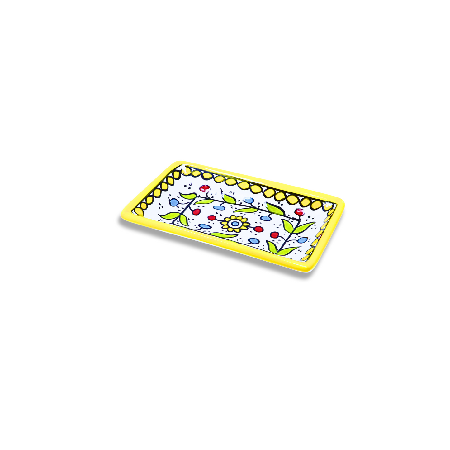 Handmade Ceramic Serving Plate, Rectangle, 17x10 cm