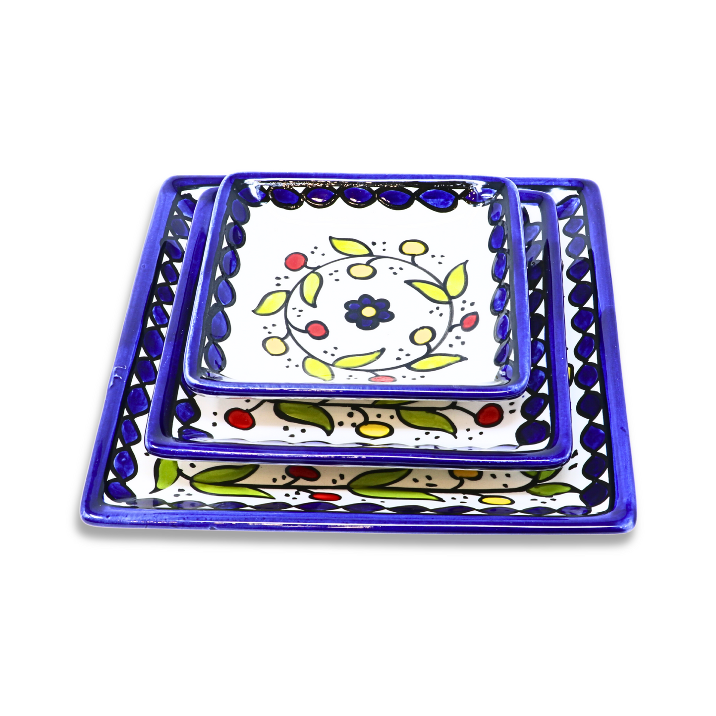 Handmade Ceramic Serving Plate, Square, 16 cm