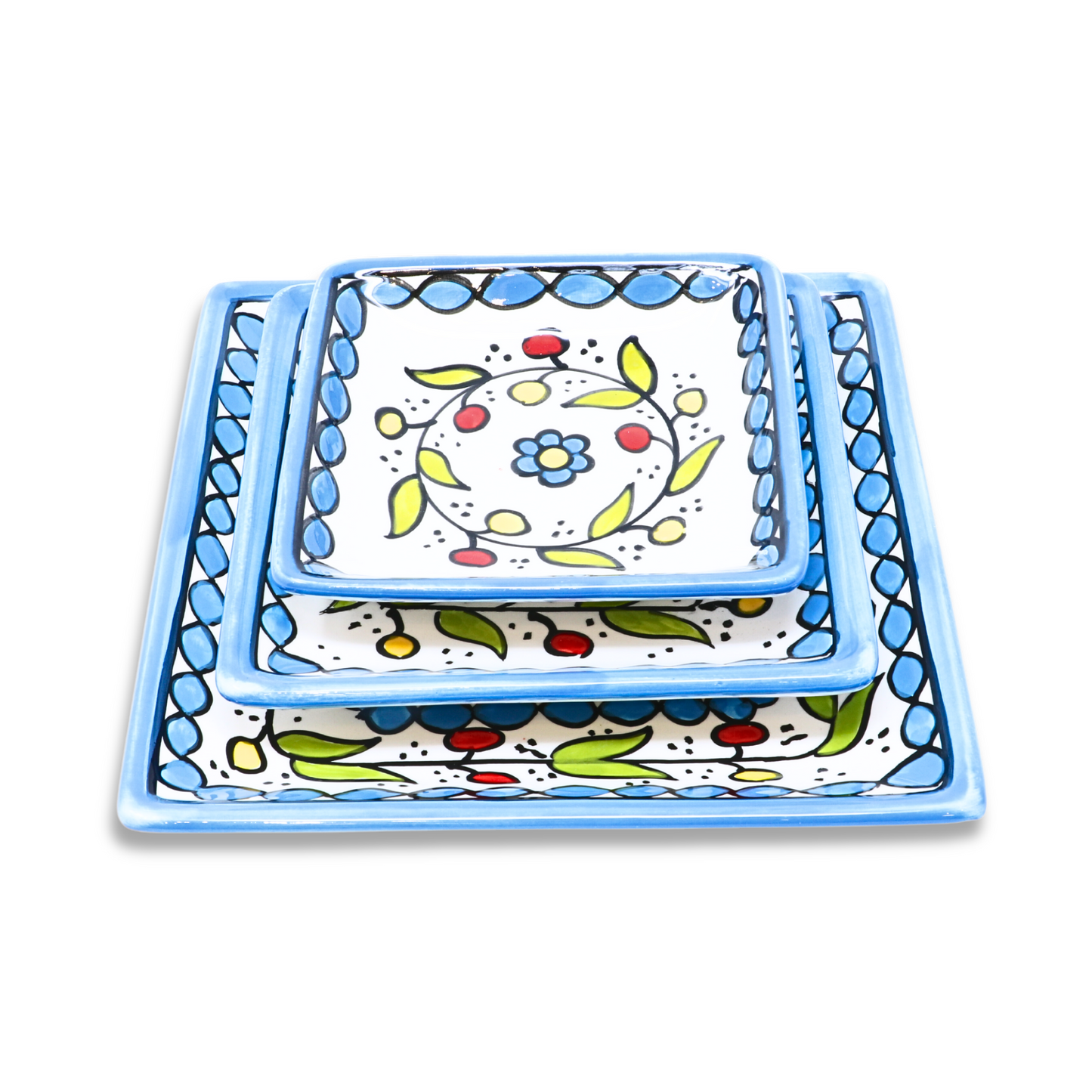 Handmade Ceramic Serving Plate, Square, 16 cm