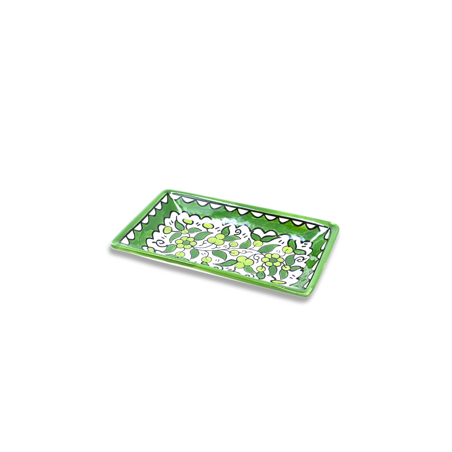 Handmade Ceramic Serving Plate, Rectangle, 17x10 cm